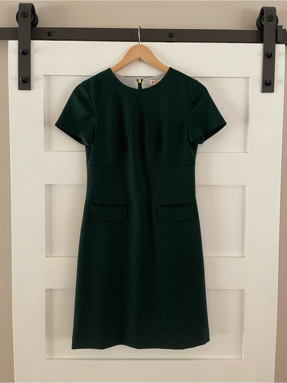 Wore Once: Brooks Brothers Classic Short-Sleeve Emerald Green Shift Dress
